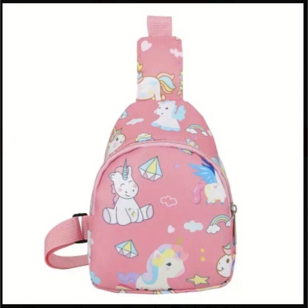 pink waterproof kids' unicorn backpack